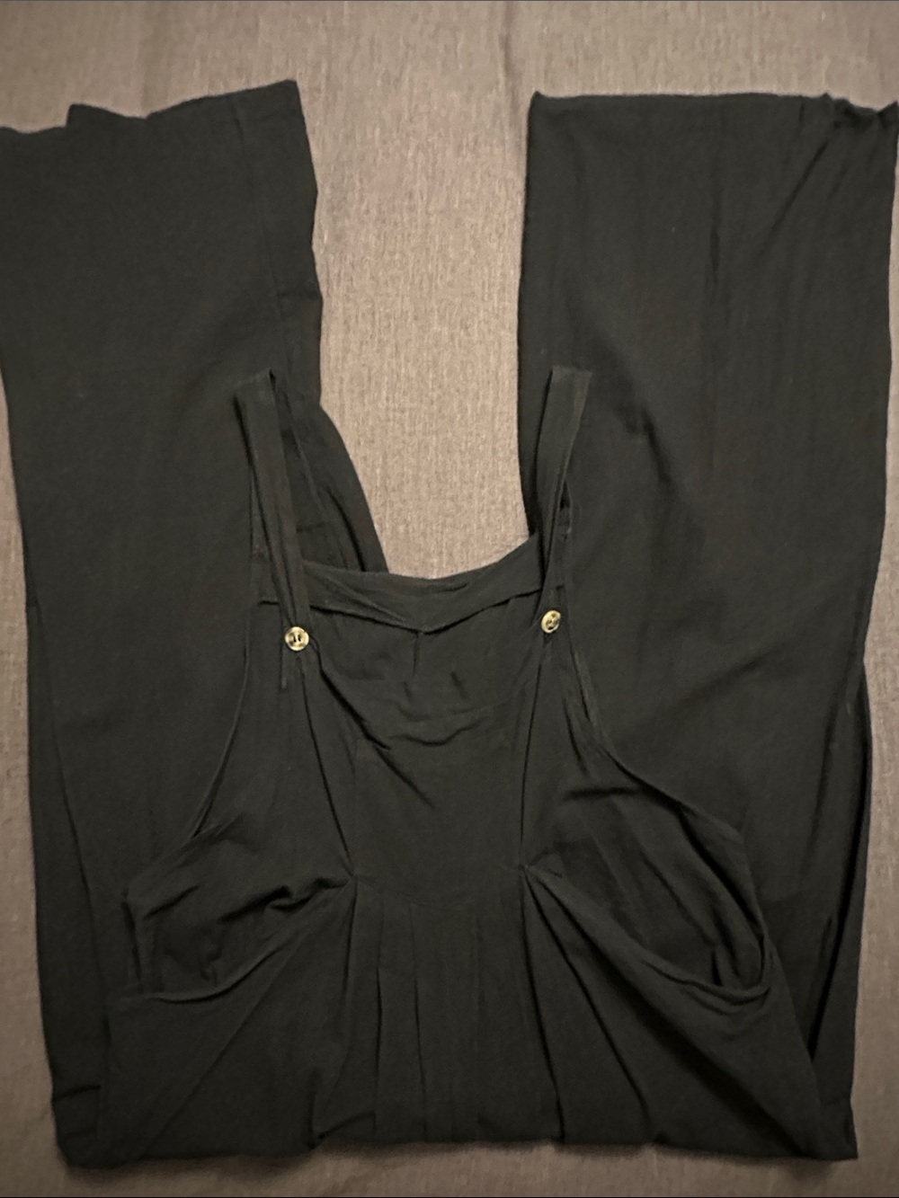 Black Wide-Leg Jumpsuit with Adjustable Straps